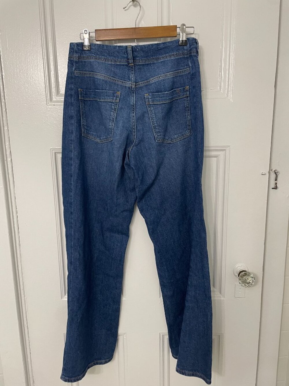 Pilcro Adi Mid-Rise Flare Jeans Dark Denim 27 - Picture 7 of 9